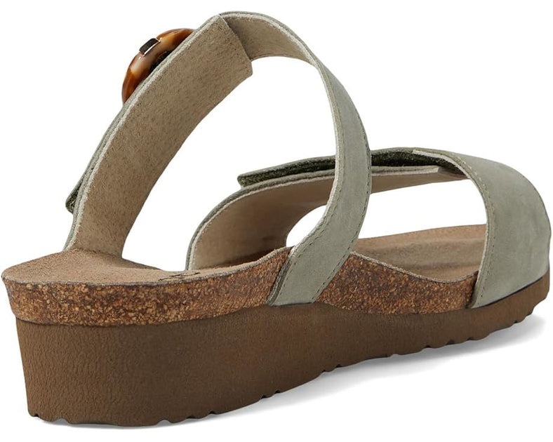Naot Kayla Sage Nubuck Leather Wedge Sandals