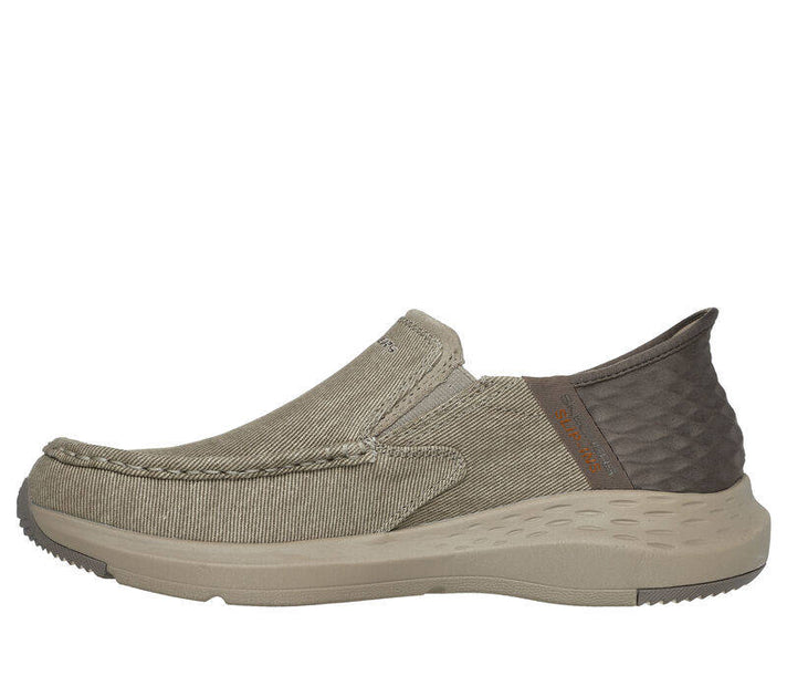 Skechers Mens Slip Ins Relaxed Fit Parson Dewitt Taupe Island Comfort Footwear Fashion