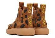 Toms Womens Alpargata Mallow Chelsea Brown Sugar XXL Abstract Leo Printed Suede