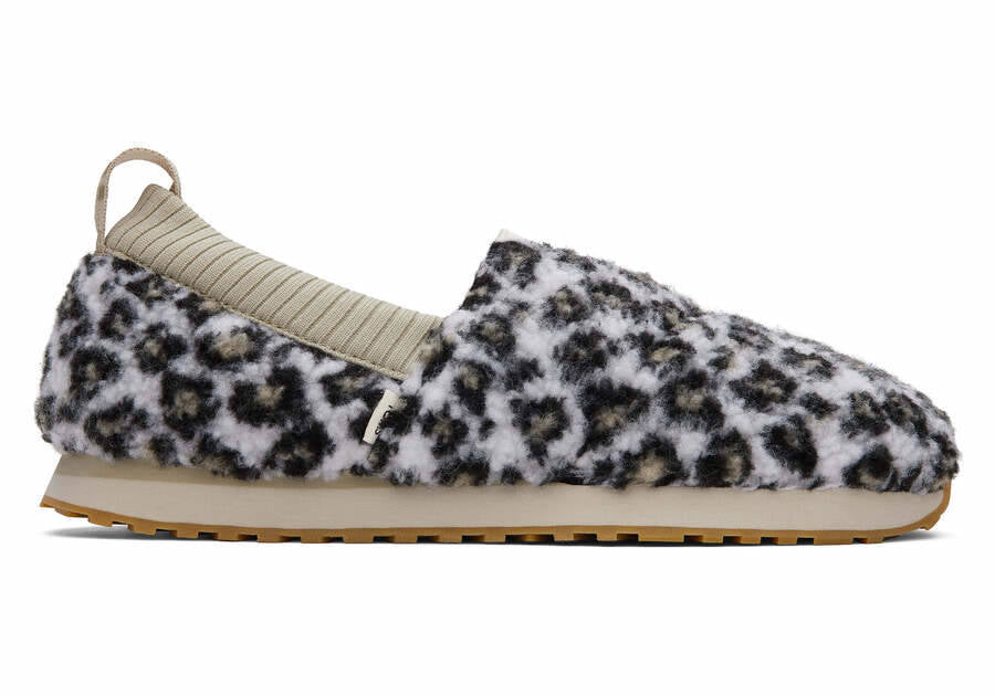 Toms Womens Alpargata Resident Snow Leopard Fleece – Footwear