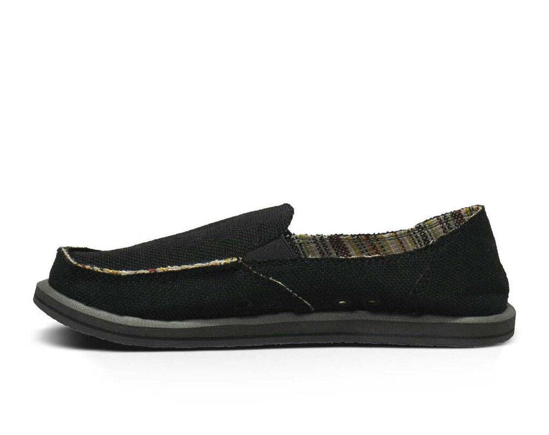 Sanuk Womens Donna Hemp Black – Island Comfort Footwear Fashion