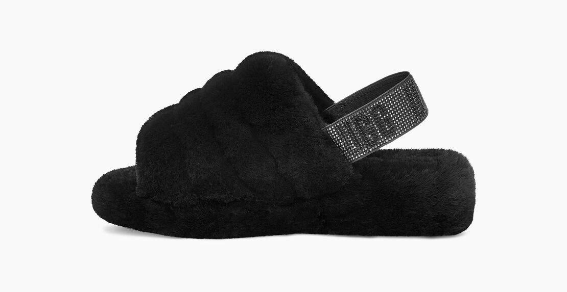 Black fluff yeah slide 2024 sandals