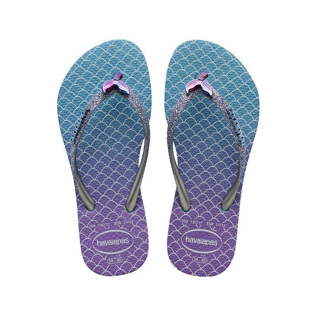 Havaianas Kids Slim Glitter Flip Flops Blue – Island Comfort Footwear  Fashion