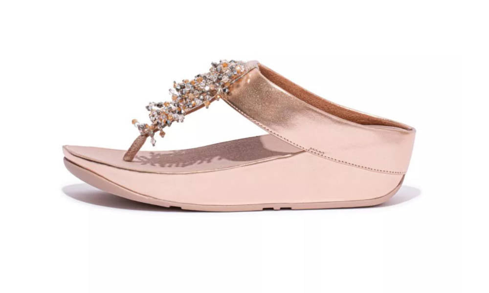 neef Kunstmatig Pasen FitFlop Womens Rumba Beaded Toe-Post Sandals Rose Gold – Island Comfort  Footwear Fashion