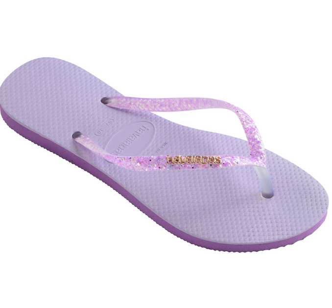 Havaianas Womens Slim Glitter Flourish Purple Island Comfort