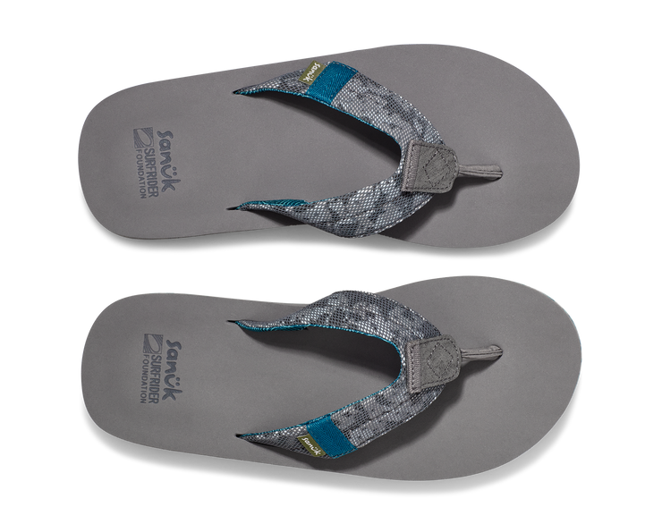 Sanuk Mens Ziggy Switchfit X Surfrider Grey