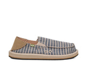 Sanuk Mens Donny Linen Navy Stripe