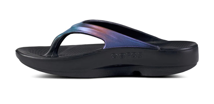 OOFOS Womens Oolala Luxe Midnight Spectre