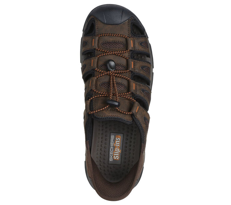 Skechers Mens Slip-ins RF Tresmen Norvick Chocolate Extra Wide 