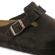 Birkenstock Mens Boston Soft Footbed Suede Leather Mocha