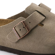 Birkenstock Mens Boston Soft Footbed Suede Leather Taupe