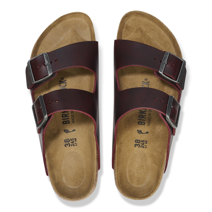 Birkenstock Womens Arizona Oiled Leather Zinfandel