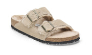 Birkenstock Womens Arizona Shearling Suede Leather Taupe