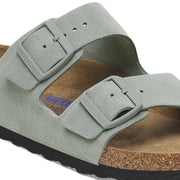 Birkenstock Womens Arizona Soft Footbed BS Suede Leather Pure Sage
