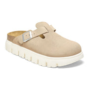 Birkenstock Womens Boston Chunky Suede Leather Warm Sand