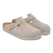 Birkenstock Womens Boston Suede Leather Stone Coin