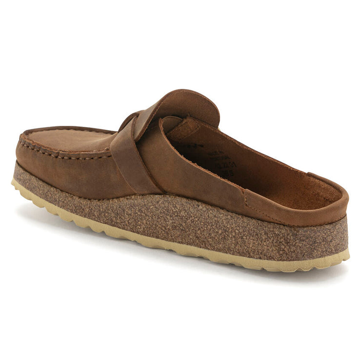 Birkenstock Womens Buckley Oiled Leather Cognac