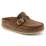 Birkenstock Womens Buckley Oiled Leather Cognac