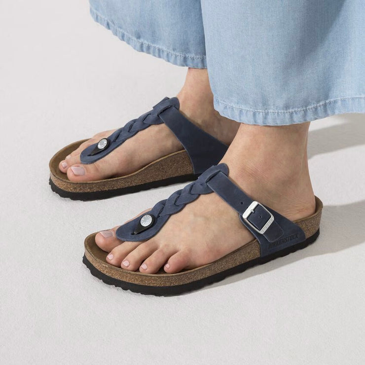 Birkenstock Womens Gizeh Braided Navy