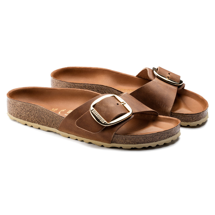 Birkenstock Womens Madrid Big Buckle Cognac