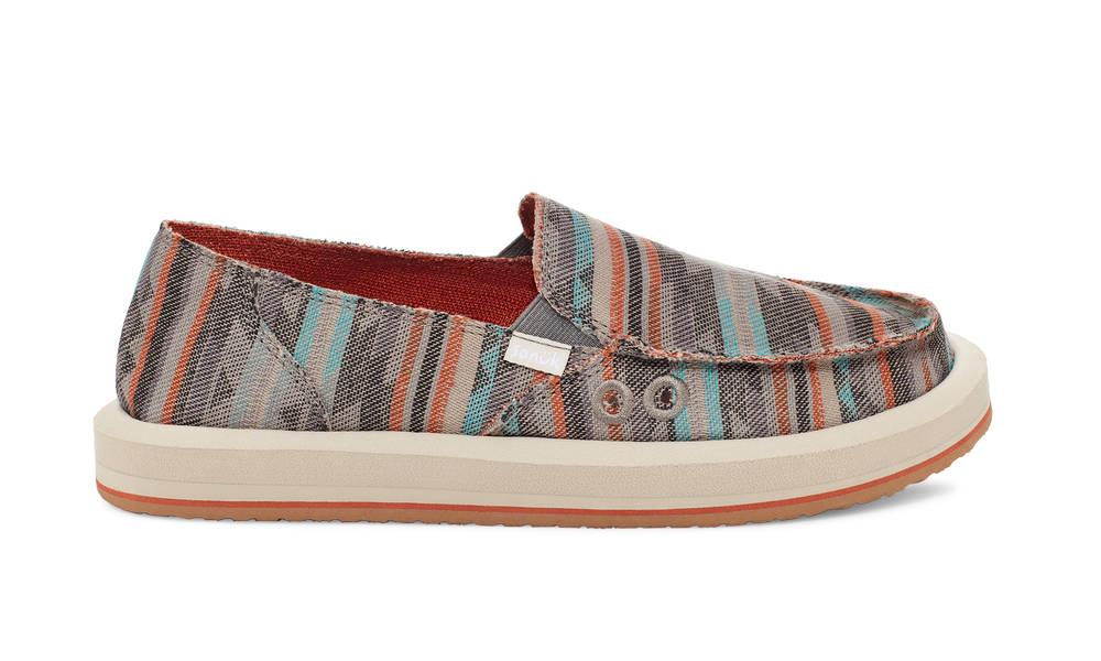 Sanuk Womens Donna ST Blanket Grey Multi – Island Comfort Footwear