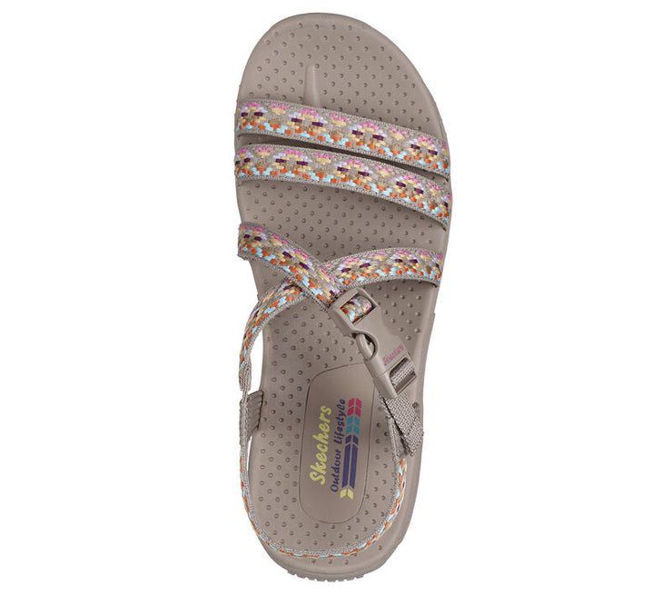 Skechers Womens Reggae Dream Weaver Taupe Multi