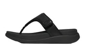 FitFlop Womens F-Mode Go Adjustable Flatform Toe-Post All Black