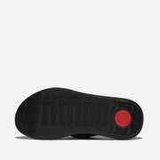 FitFlop Womens F-Mode Go Adjustable Flatform Toe-Post All Black