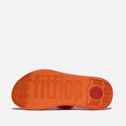 FitFlop Womens F-Mode Go Adjustable Flatform Two-Bar Slide Satsuma