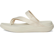 FitFlop Womens F-Mode Go Webbing Flatform Sling Toe Post Pairs Beige 