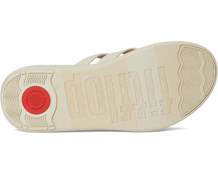 FitFlop Womens F-Mode Go Webbing Flatform Strappy Slide Pairs Beige 