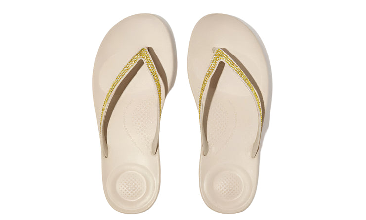 FitFlop Womens Iqushion Sparkle Stone Beige