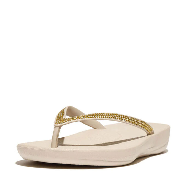 FitFlop Womens Iqushion Sparkle Stone Beige