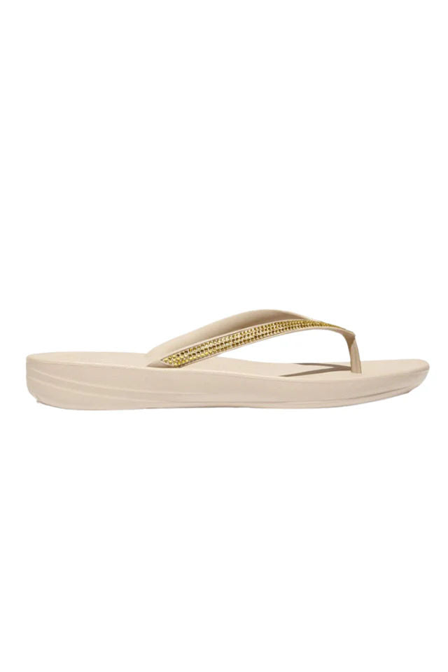 FitFlop Womens Iqushion Sparkle Stone Beige