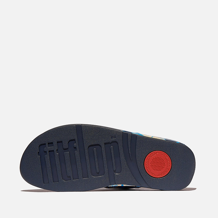 FitFlop Womens Lulu Flowerz Leather Midnight Navy Mix
