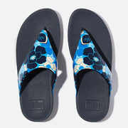FitFlop Womens Lulu Flowerz Leather Midnight Navy Mix