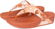 FitFlop Womens Lulu Flowerz Leather Peachy Mix
