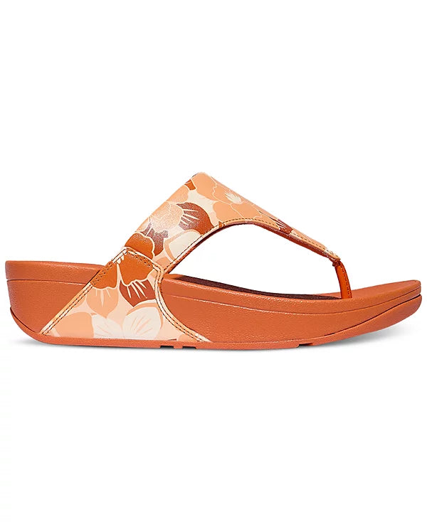 FitFlop Womens Lulu Flowerz Leather Peachy Mix
