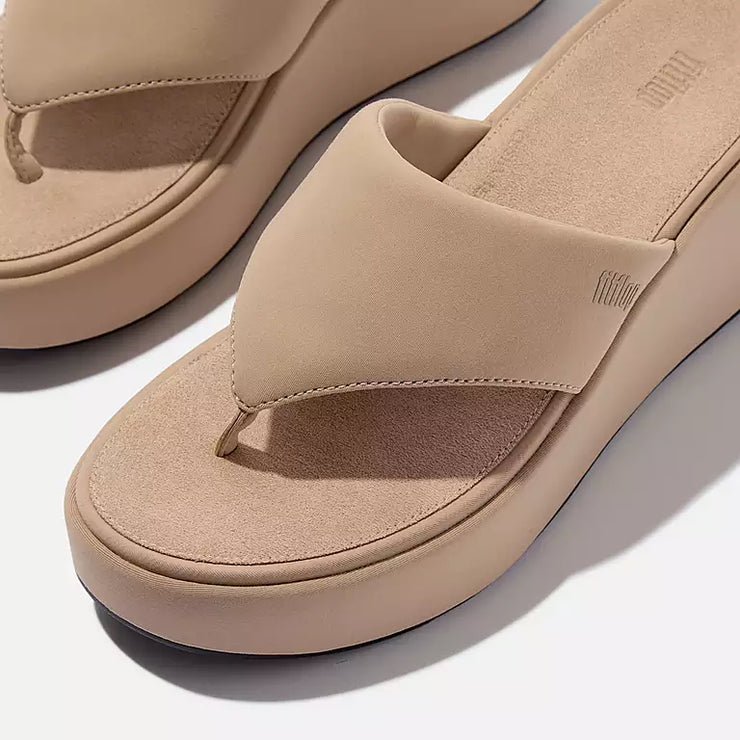 FitFlop Womens Platfforms Wedge Toe-Post Sandal Classic Beige