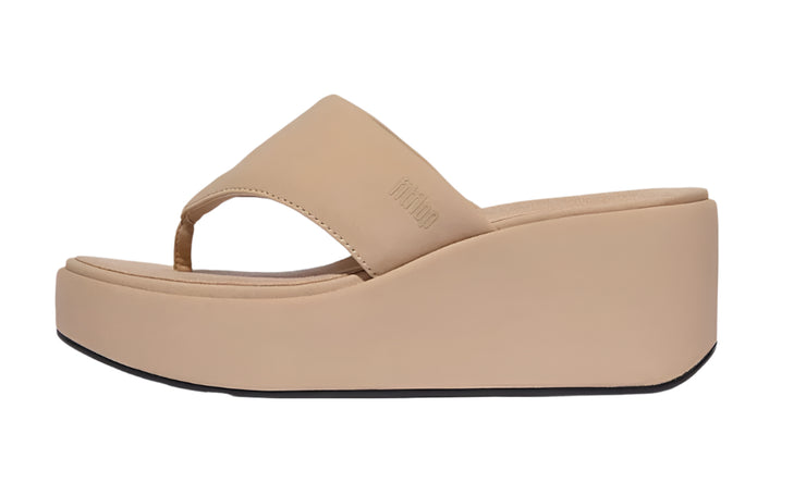 FitFlop Womens Platfforms Wedge Toe-Post Sandal Classic Beige