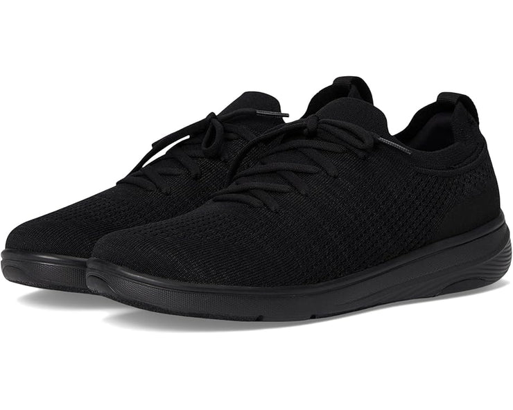 FitFlop Womens Super Q Knit Slip on Laced Sneaker All Black