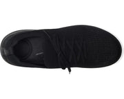 FitFlop Womens Super Q Knit Slip on Laced Sneaker All Black