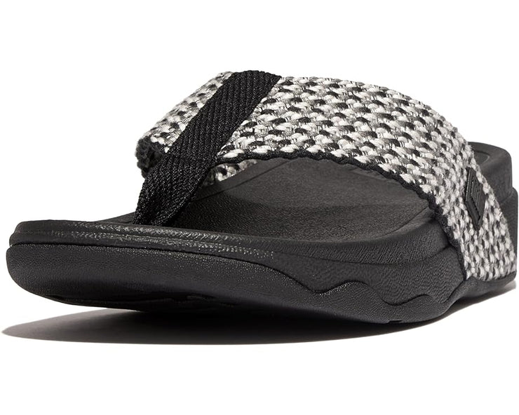 FitFlop Womens Surfa Multi Tone Webbing Toe Post Black