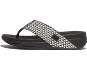 FitFlop Womens Surfa Multi Tone Webbing Toe Post Black