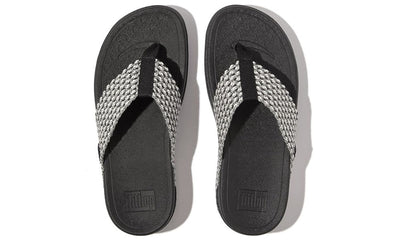 FitFlop Womens Surfa Multi Tone Webbing Toe Post Black