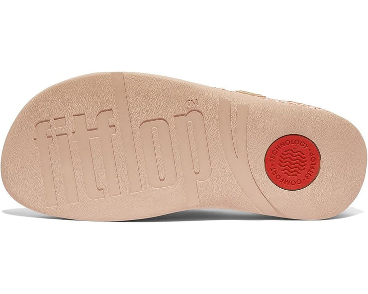 FitFlop Womens Surfa Multi Tone Webbing Toe Post Latte Beige Mix 