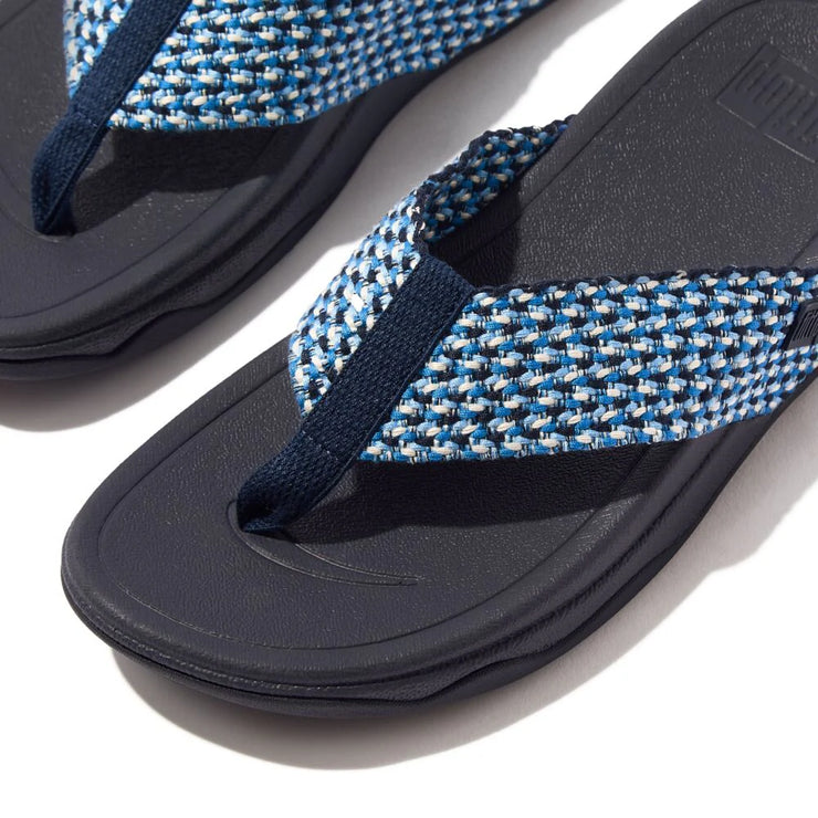FitFlop Womens Surfa Multi Tone Webbing Toe Post Midnight Navy