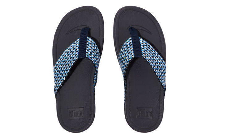 FitFlop Womens Surfa Multi Tone Webbing Toe Post Midnight Navy