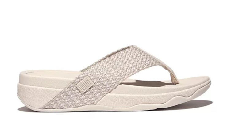 FitFlop Womens Surfa Multi Tone Webbing Toe Post Paris Beige 