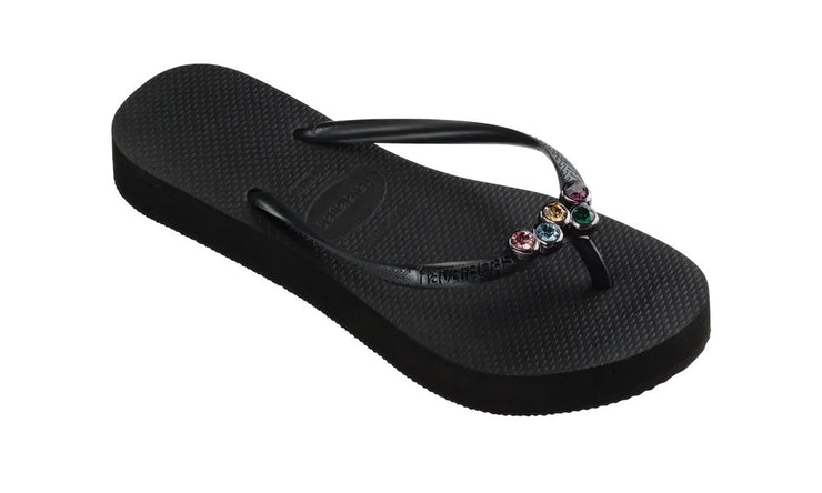 Havaianas Womens Slim Flatform Luxury Sandal Black